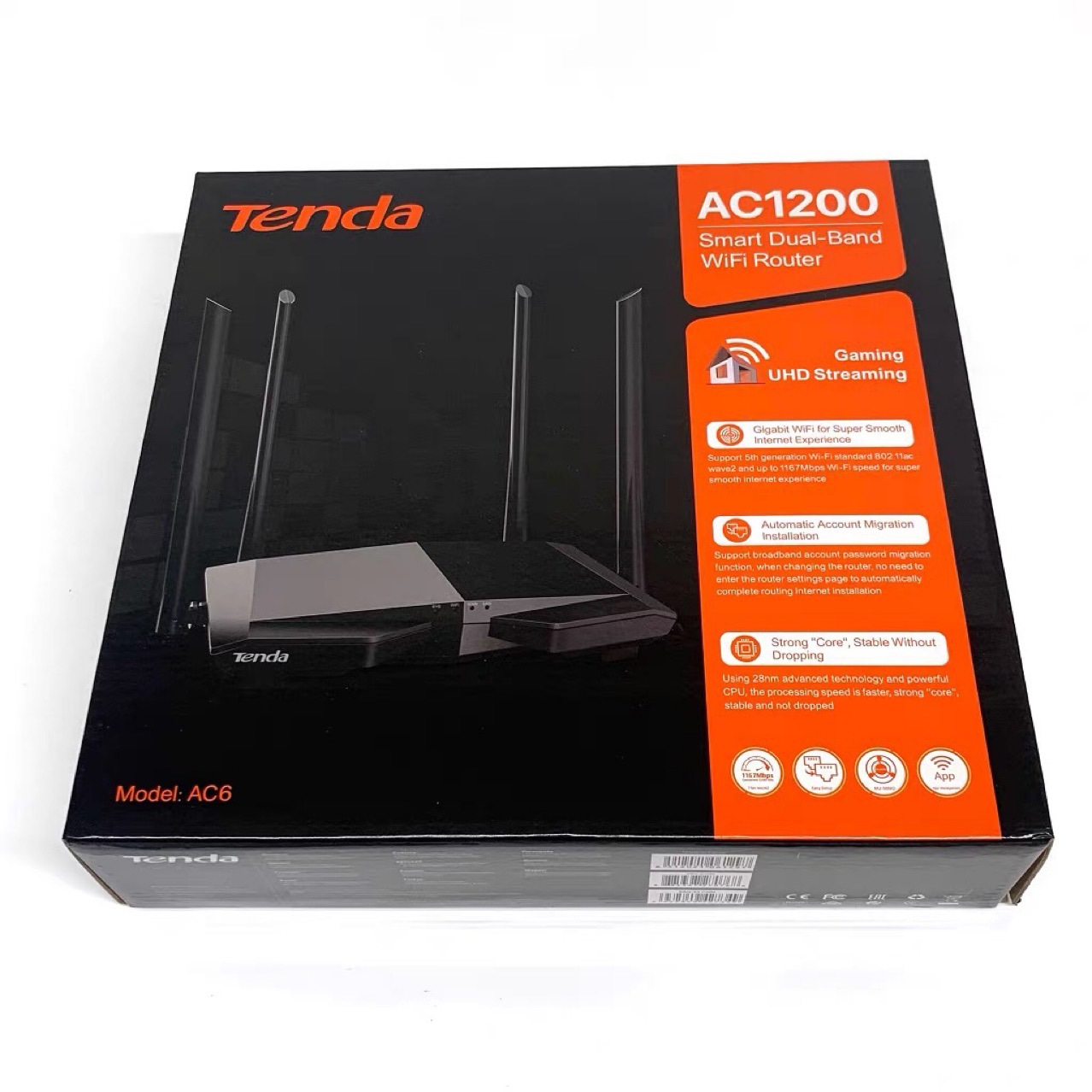 Tenda Tengda AC6 English Version 1200m 5G Dual-Band Wireless Router