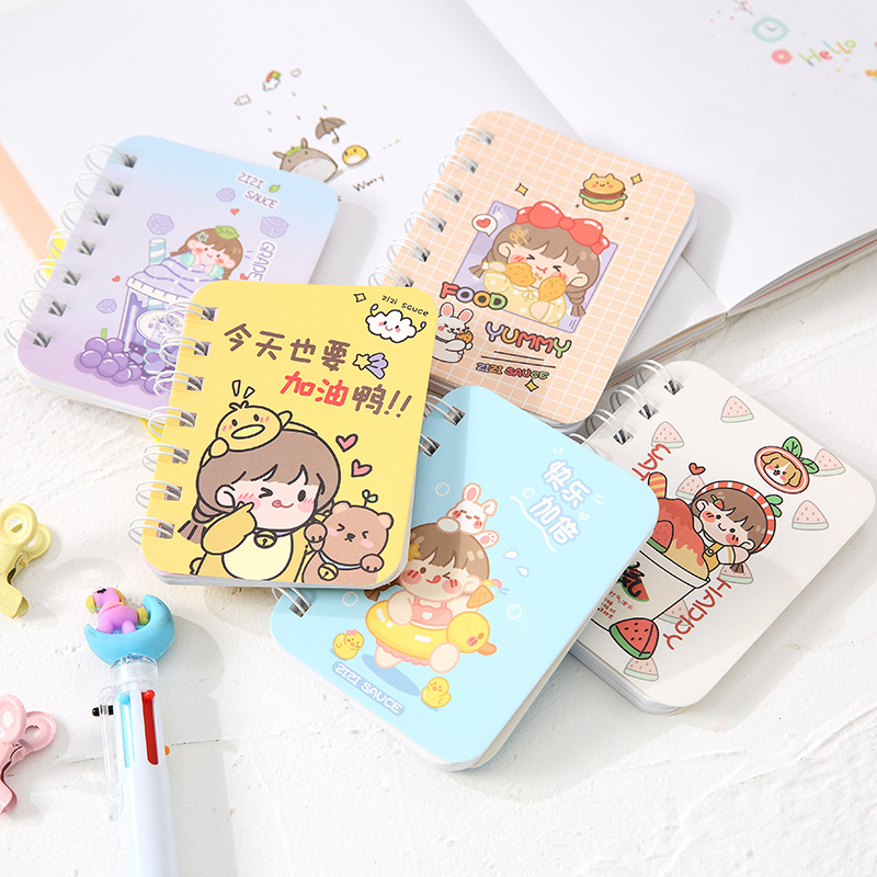 Yuelu Cartoon Flip Coil Notebook Zhizhi Sauce Student Portable Pocket A7 Small Notebook Notebook Mini Notebook