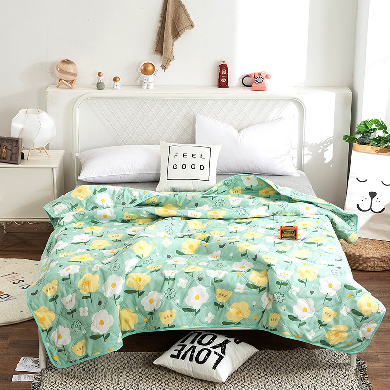 2023 New Washed Cotton Summer Quilt Airable Cover Summer Thin Single Double Duvet Washable Activity Gift