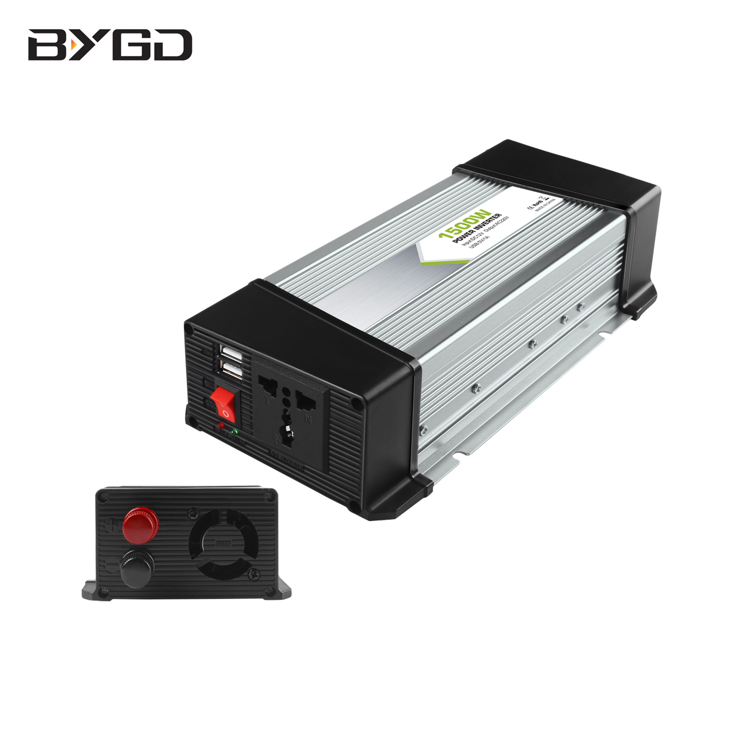 dc to ac车用车载多功能电源转换器12v转240v1500w逆变器厂家定制