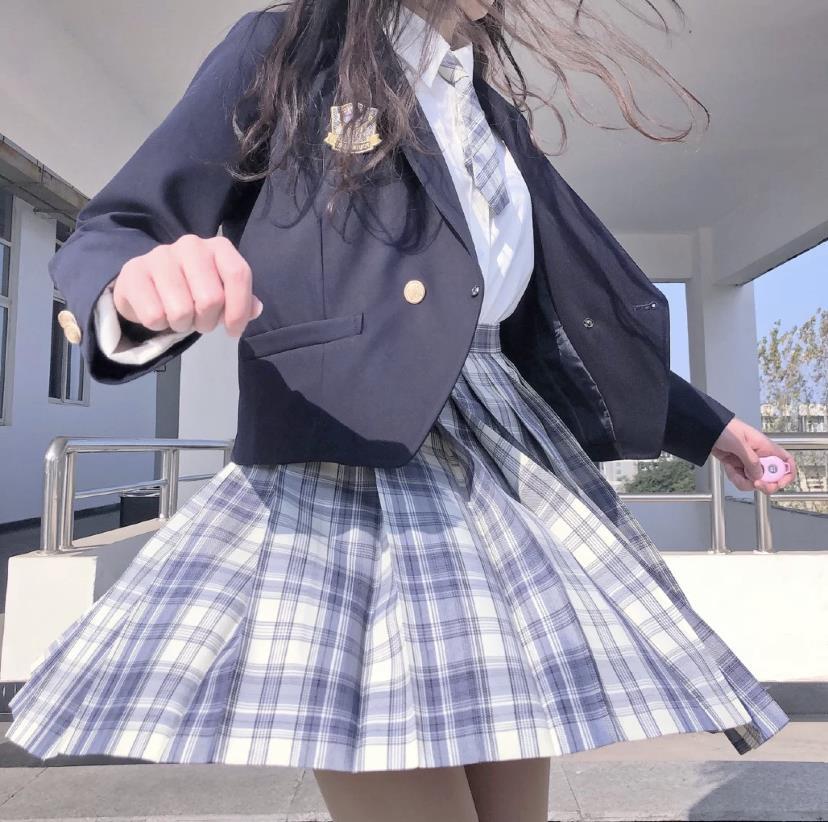 原创正版jk制服裙日系学生秋冬百搭西装外套女学院半身裙职业套装