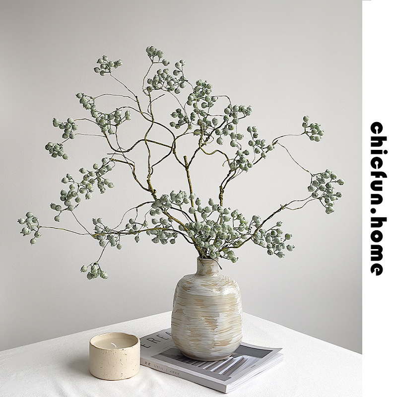 马桑果仿真花假花绿植摆设摆件干枝花瓶装饰侘寂风餐桌花艺干花