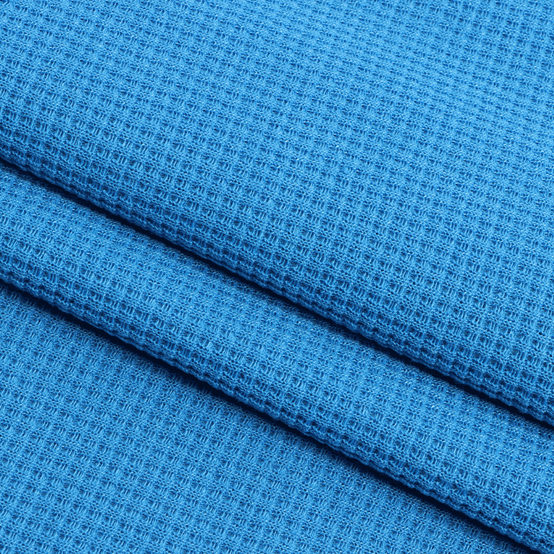 全涤华夫格针织卫衣面料 春夏休闲卫衣卫裤t恤连衣裙服装面料现货