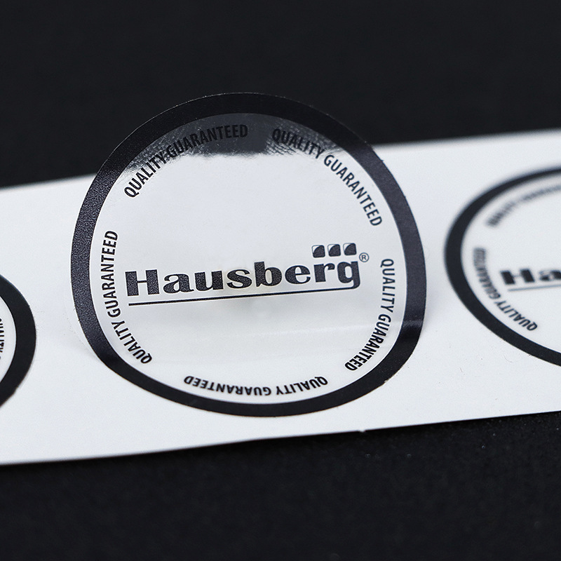 透明pvc防水不干胶可移贴纸标签 哑白烫金烫银logo商标贴批发印刷