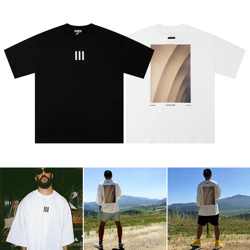 essentials短袖正确版fog短袖潮牌美式高街男女同款纯棉情侣t恤