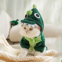 可牵引猫咪衣服防掉毛四脚变身装冬季宠物猫猫布偶蓝猫保暖秋冬款