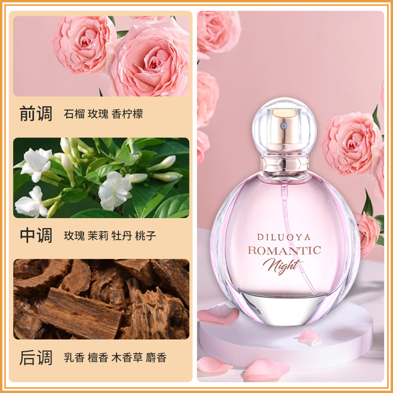 Women's Rose Perfume Light Perfume Lasting Fragrance Niche Cross-Border Tiroya Brand Night Market Stall Stall Wholesale