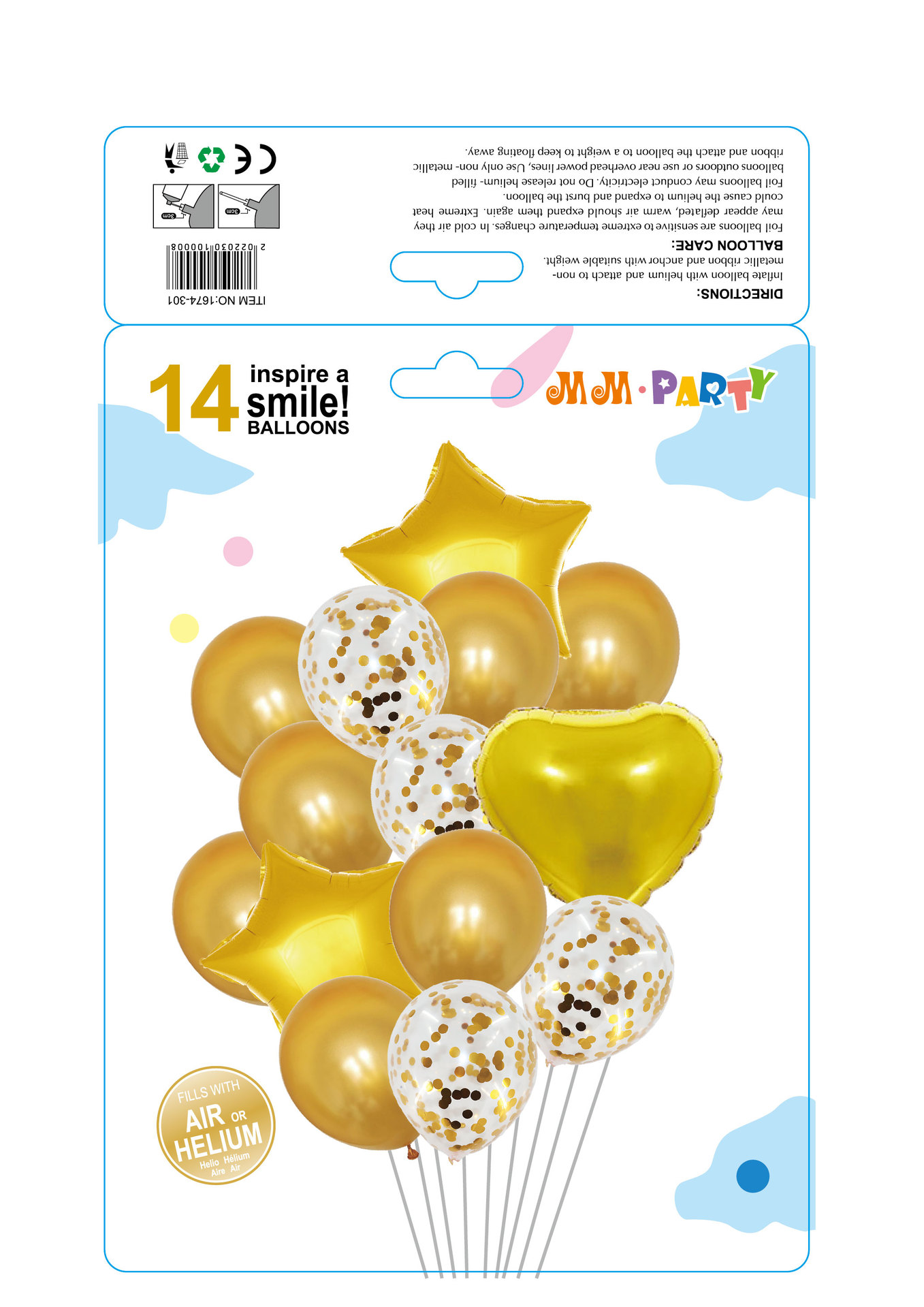 14pcs气球组合套装材质:乳胶气球 铝膜气球包装规格:14个装(2个18寸铝