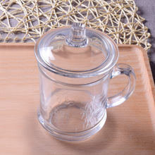 玻璃杯盖 水杯盖子 玻璃盖 杯子配件 透明梅兰竹菊茶饮杯原装盖