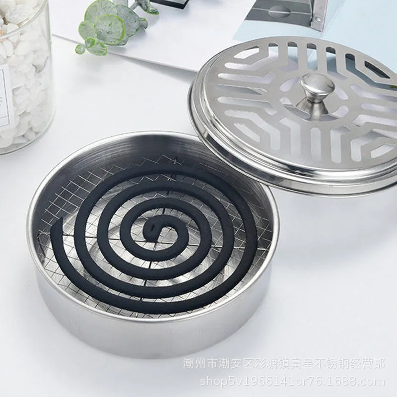 带盖防火蚊香盒带盖蚊香盘接灰盘蚊香盘带盖便携蚊香器蚊香架批发