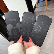 适用iphone13ProMax高清息影钢化膜苹果12卡通XR防指纹透明钢化膜