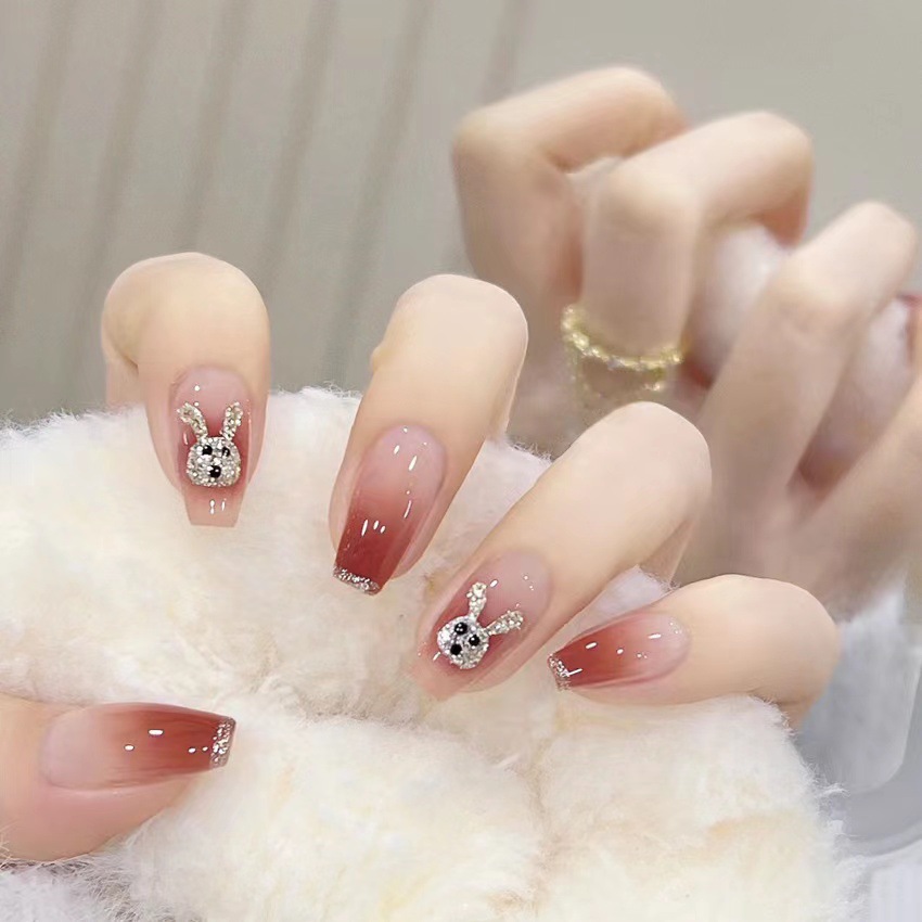 纯手工新款猫眼网红穿戴甲夏日小清新美甲穿戴甲婚纱爆款学生美甲