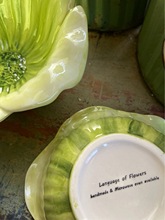 出口釉下彩绘陶瓷花瓣碗 米饭碗甜品碗 花朵碗汤碗面碗沙拉碗果盆