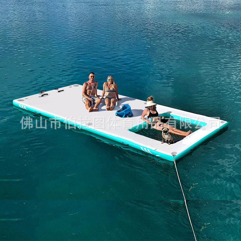 Inflatable Water Swimming Pool with Net Diving Pool Sea Bar Floating Toy Sunshade Floating Platform Luxury Sofa Yacht