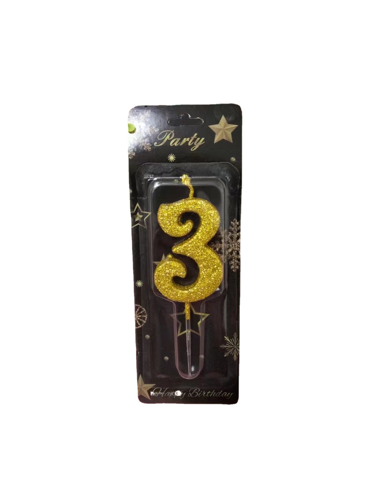 Factory Wholesale Gold Powder Birthday Candle Personalized Creative Birthday Cake Decoration Candle Romantic Party Baking Candle