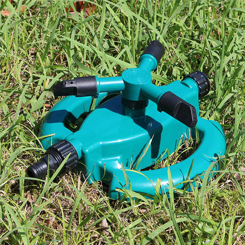 花园草坪灌溉360度自动旋转洒水器可调串联园艺浇花三叉喷洒喷头