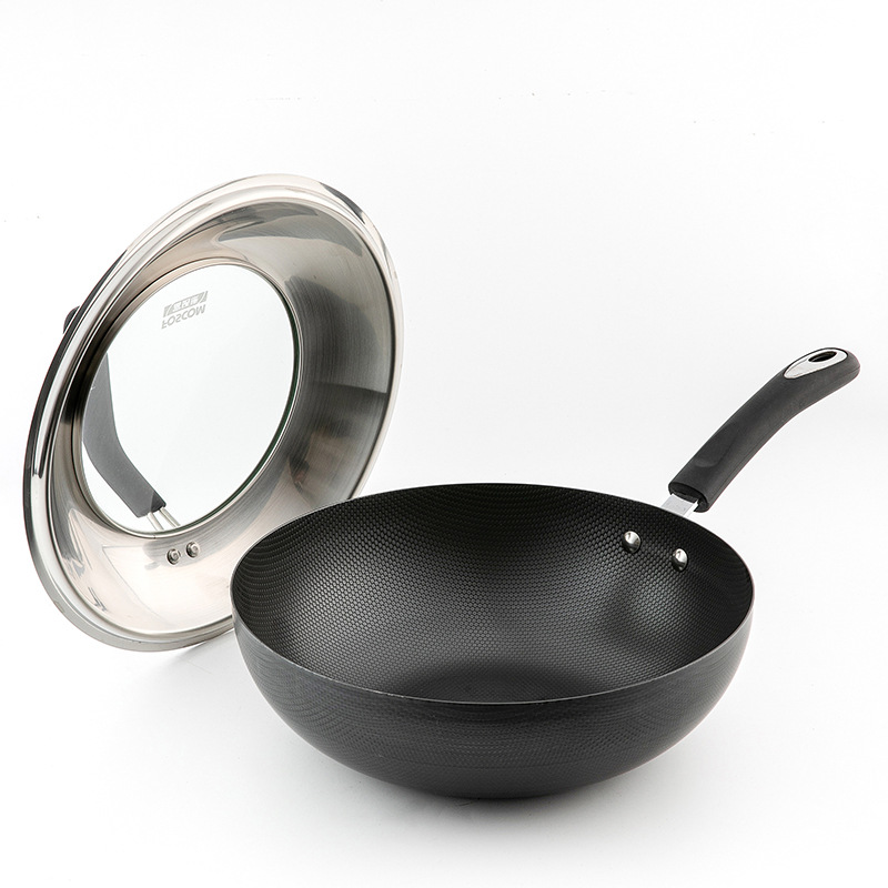 富硒康家用34超晶真不锈铁锅燃气炒菜铁锅电磁炉煤气灶通用