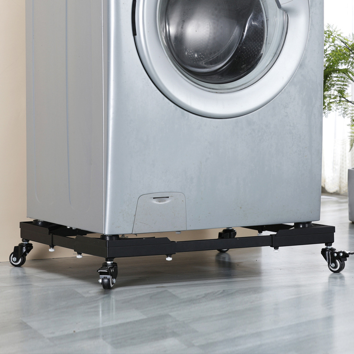 可移动洗衣机底座通用型刹车版万向轮滚筒洗衣机托架垫高减震底架