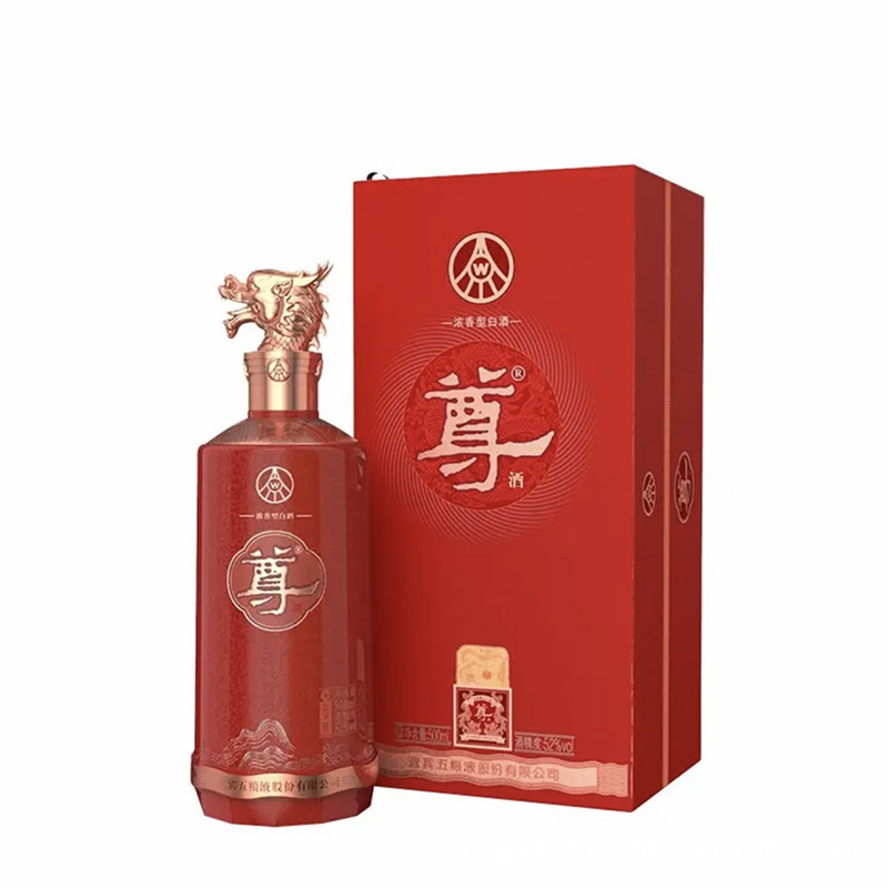 五粮尊 红尊龙酒 浓香型白酒 52度500ml*6瓶 整箱装-阿里巴巴