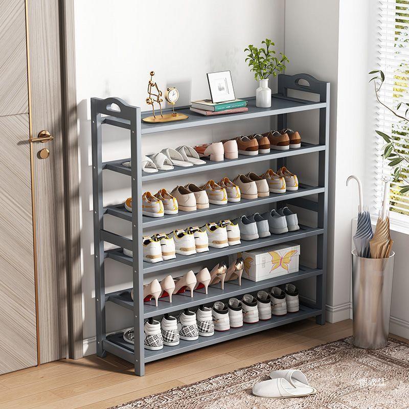 楠竹鞋架简易多层家用经济型门口组装防尘鞋架多功能收纳架置物烟