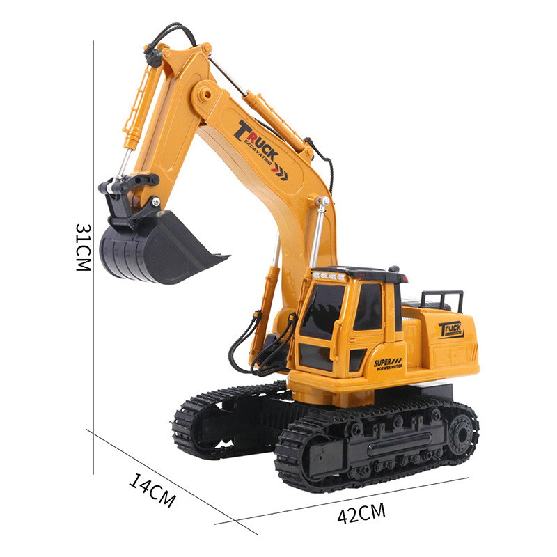 Children's Electric Excavator Remote Control Excavator Toy Car Boy Simulation Alloy Engineering Car Model Large Wholesale