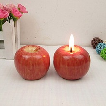 创意圣诞节平安夜礼物苹果蜡烛水果蜡烛生日圣诞装饰学生礼品