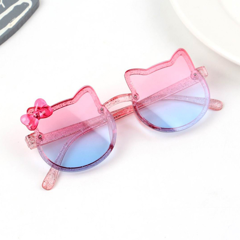 Cute Cat Kids Sunglasses 2023 New Sunglasses Fashion Boy Girl Baby Bow Sun Glasses