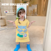 Children's wear 2021 A summer lengthen letter printing Short sleeved T-shirt Dress Easy Sporty Korean Children's wear 2021 A summer lengthen letter printing Short sleeved T-shirt Dress Easy Sporty Korean