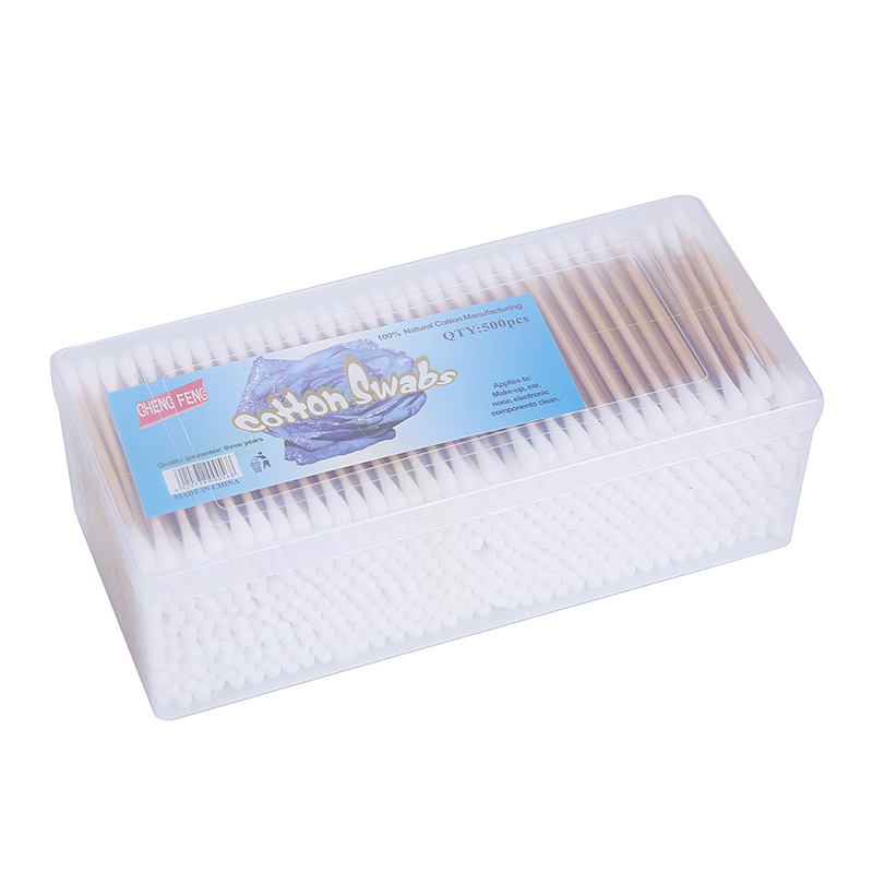 Cross-Border New Arrival Large Boxed Cotton Swab Household Double-Headed Multi-Functional Cotton Swab Disposable Cleaning Cotton Swab Wholesale