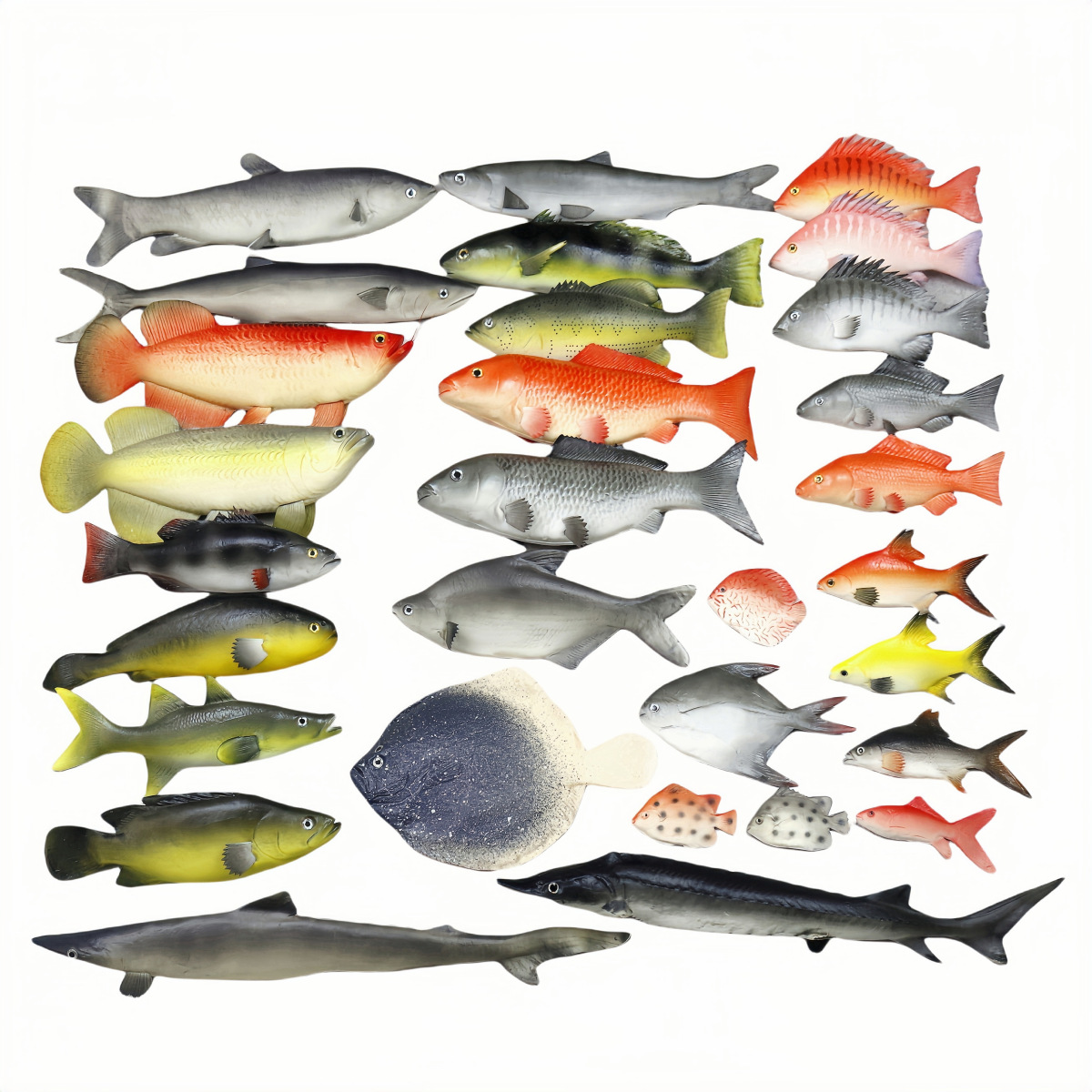 仿真鱼模型热带鱼海鱼淡水鱼假鱼海洋动物装饰小假鱼道具玩具教具