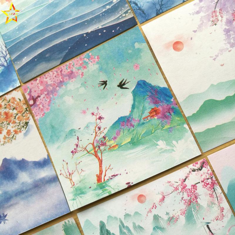 盒装小号折千纸鹤折纸正方形儿童手工彩纸12星座樱花古风印花卡纸