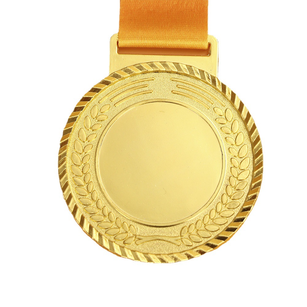 运动会金属奖牌马拉松奖牌制作麦穗圆形奖牌学校幼儿园贴纸奖章