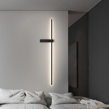 壁灯卧室床头灯极简led长条线性灯具简约现代沙发客厅背景墙灯挂