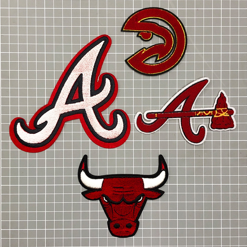 动物牛头老鹰特种电脑刺绣标服装辅料补丁装饰布贴植绒立体牙刷绣