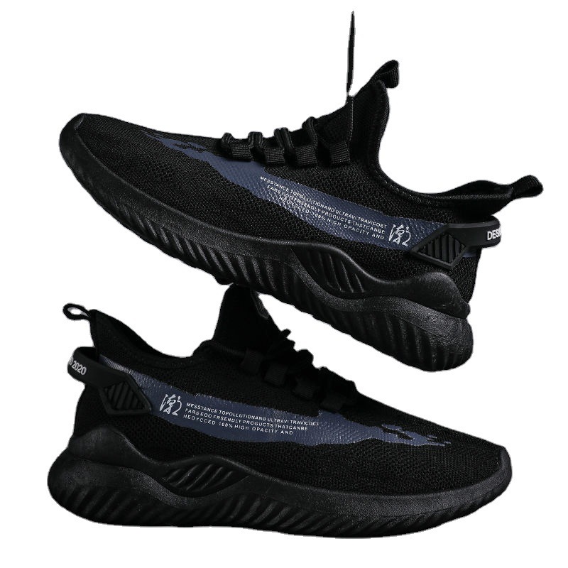 Men's Sneaker 2021 Spring New Trendy Casual Shoes Running Shoes Lovers Shoes Mesh Flying Woven Shoes Foreign Trade