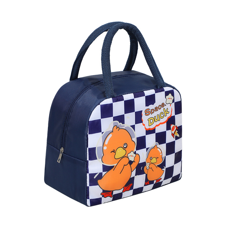 New Fresh Lunch Box Bag Thick Aluminum Foil Heat and Cold Insulation Cartoon Bento Bag Student Handheld Insulated Lunch Bag