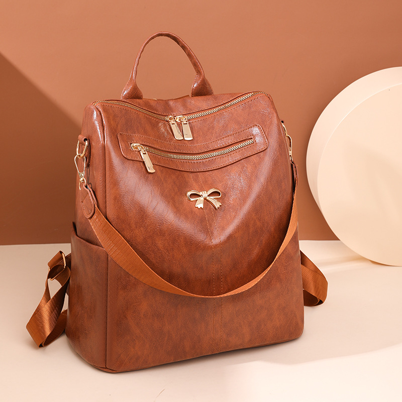 Backpack for Women 2022 Autumn and Winter New Fashion Large Capacity Soft Leather Casual Backpack Women's Travel Bags Mom Bag