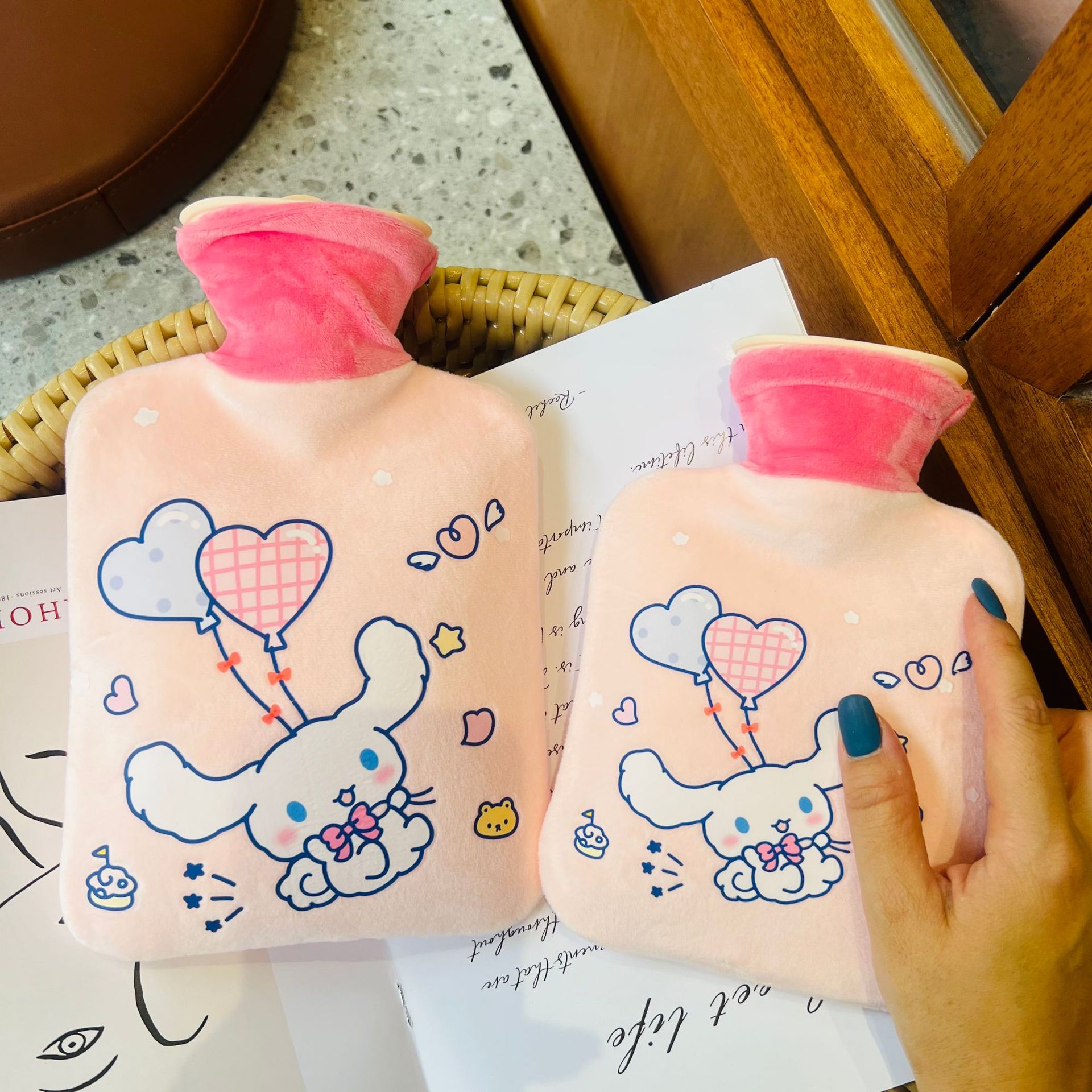 Hot Water Injection Bag Cream Dog Cartoon Cute Style Hot-Water Bag Female Student Hot Compress Belly Removable and Washable