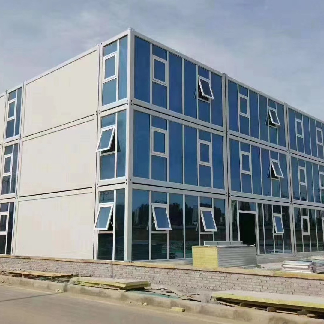 简易移动办公室幕墙集装箱房夹胶玻璃 中空玻璃 玻璃幕墙活动房