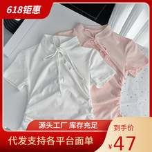 一件代发女装广州UUS自制款2024夏装服饰网红十三行市场衣服辣妹~