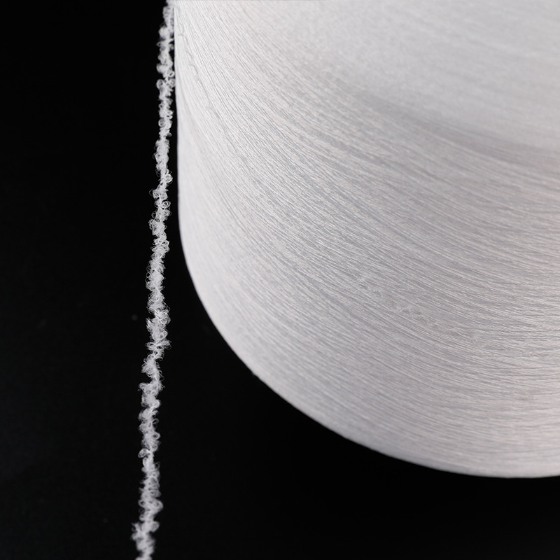 3075氨纶包覆纱袜子纱 黑白色氨纶拉架机械包覆纱纺织原料