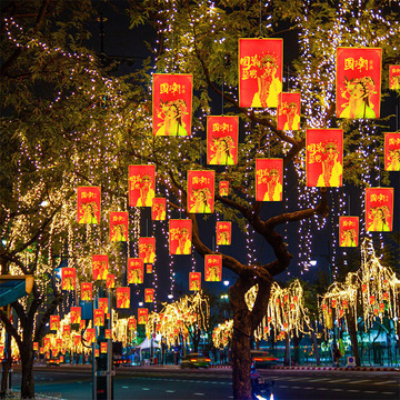 国潮led方盘灯户外装饰元素灯网红打卡景区防水亮化街道庭院灯笼