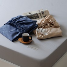高端100s长绒棉床单床垫保护套床垫罩 贡缎纯色纯棉全棉床笠单件