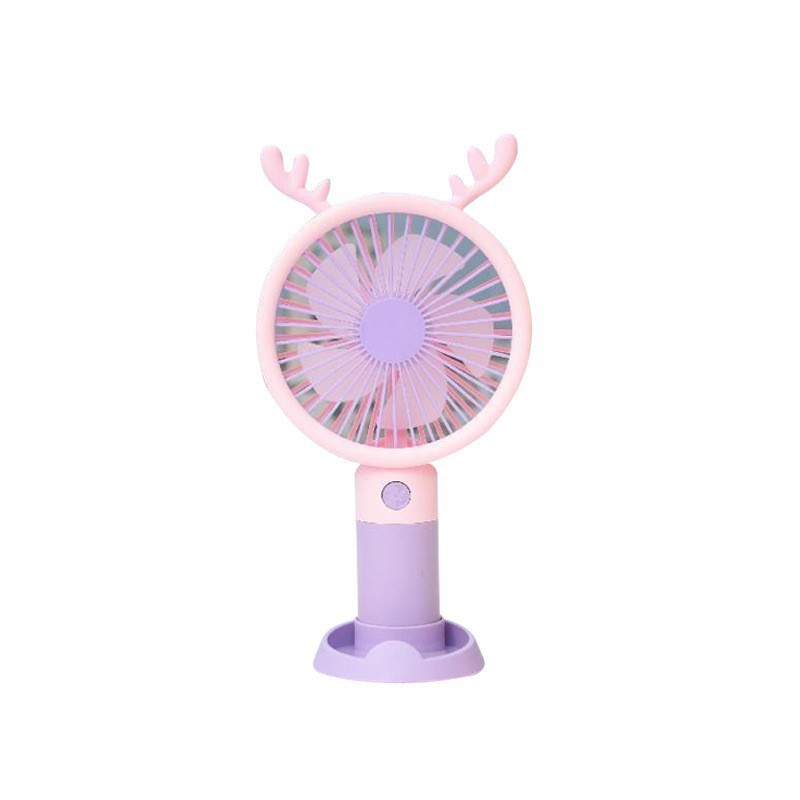 2023 Large Small Handheld Fan USB Rechargeable Small Fan Office Desk Surface Panel Electric Fan Wholesale with Base