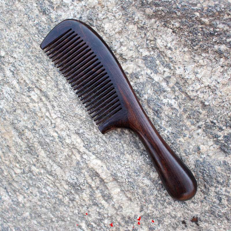 紫光檀长柄梳子檀木文玩工艺品木质球柄黑檀收藏木质梳子-阿里巴巴