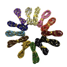 夹金银绳优质三股绳 双色绳夹金彩绳 蝴蝶结和服扭扣绳饰品配件绳