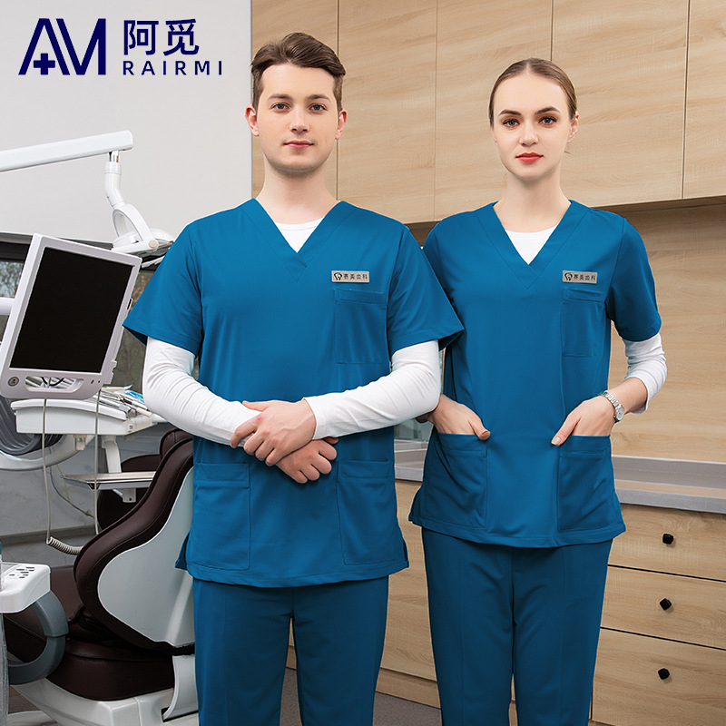 洗手衣医生手术室刷手衣服弹力隔离衣口腔牙医诊所长袖工作服