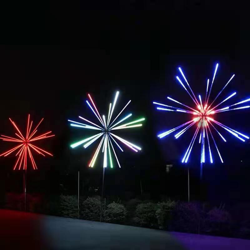 led烟花灯爆闪礼花元旦节日风车灯户外防水公园广场亮化景观灯具