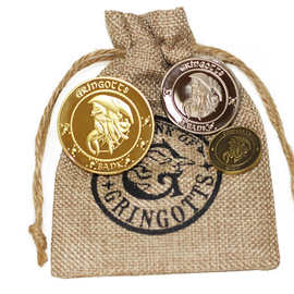 哈利波特金币harry potter古灵阁金币 金加隆金币礼物配钱袋