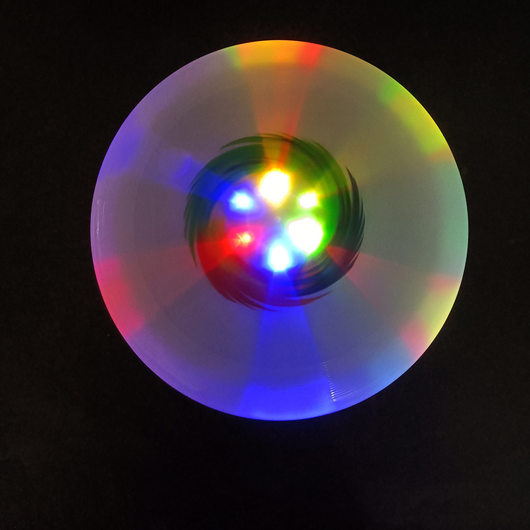 Pet Supplies Outdoor Sports Logo Flash UFO Toy LED Luminous Frisbee Colorful Frisbee